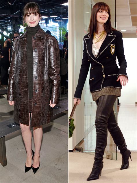 anne hathaway the devil wears prada outfits|devil wears prada boots.